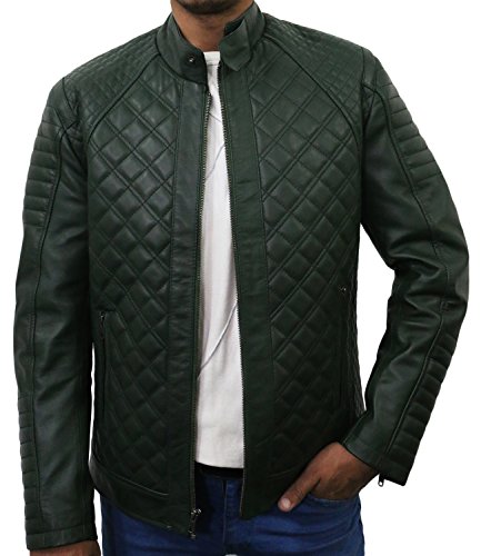 Laverapelle men s green genuine lambskin leather jacket…