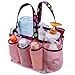 Topfox 8-Pocket Bath Organizer Bag, Pink