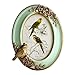 SIKOO Vintage Picture Frame 4x6 Oval Antique Table Top Wall Mounting Photo Frame for Home Decor, Green (Bird)