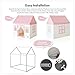 PETITE MAISON Kids Play House Tent with 100% Cotton Fabric & 5 Windows - Hand Made Premium Quality Play Tent for Indoor & Outdoor - Light and Easy to Assembly - Best Birthday Gift - Pink