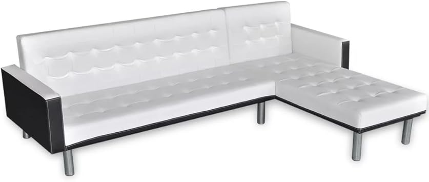 Amazon Com Vidaxl White Sofa Day Bed Lounge Suite Chaise Futon