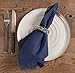 Chateau Easy-Care Cloth Dinner Napkins - Set of 12 Oversized (20 x 20 inches) - Navy Blue