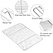 TeamFar Cooling Rack Set of 4, Roasting Baking Racks Stainless Steel for Baking Sheet Toaster Oven Pan, Healthy & Rust Free, Mirror Finish & Dishwasher Safe …