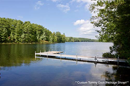 Tommy Docks Complete Dock Package - 20 FT Roll-in Dock - Straight Aluminum Frame with Removable Cedar Decking - Normal Duty Boat Docking Hardware Kit - Thumbnail 7