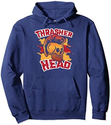 Unisex Thrasher Head Premium Hoodie Small Navy
