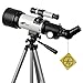 Solomark 70mm Apeture Telescope Travel Scope 400mm Az Mount - Good Partner to View Moon and Planet - Travel Scope with Backpack - Good Telescope for Kids