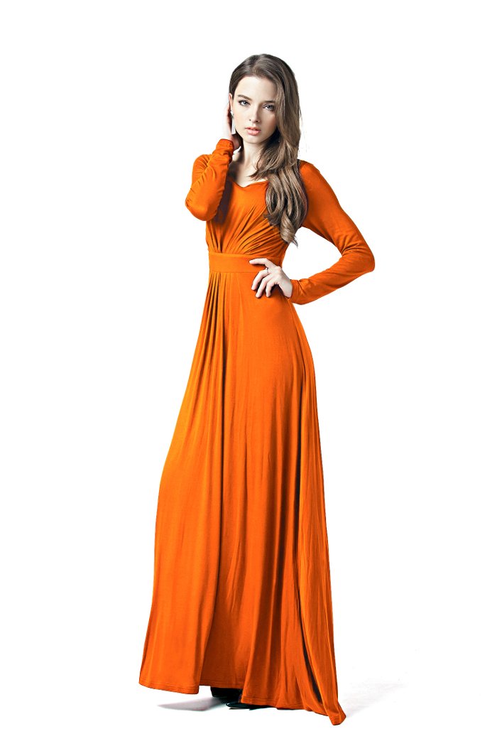 Womens Designer Round Neck Long Sleeve Maxi Dress | Desertcart Guam Womens Designer Round Neck Long Sleeve Maxi Dress | Desertcart Guam