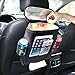 isyoung Compatible with 10'' Ipad Holder and 1 Tissue Box Clear Large Storage Organizers,2-Pack 15.7''x9.7'' Car Seat Back Protectors Baby Backseat Organizer Multifunction Travel Storage Bag