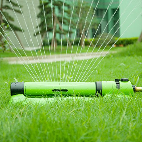 YeStar Garden Lawn Oscillating Sprinkler, Luxury 3 in 1 Yard Sprinkler System with One Touch Width Control & Flow Control, 3-Way Adjustment, Waters Up to 3,000 Sq. Ft...
