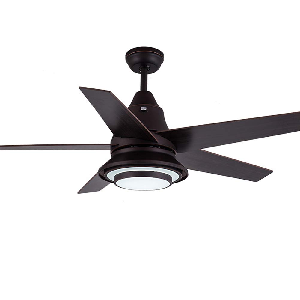 Jrqh 3 Speeds 5 Blades Ceiling Fan With Light And Remote Control