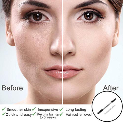 Facial Hair Removal For Women Mukazom Original Hair Remover Spring Epilator For Removing Hair On The Cheeks Neck Upper Lip And Chin Black Pricepulse