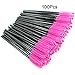 CleverLove 100Pack Eyelash Mascara Brushes Disposable Wands Applicator Makeup Tool Kits Rose