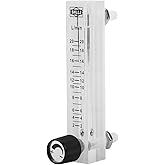 Flowmeter 2-20LPM Acrylic Air Gas Flowmeter with Control Valve for Measuring Controlling Gas