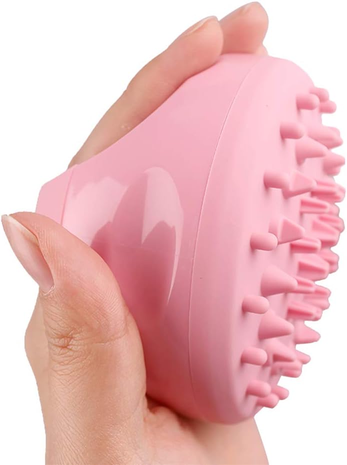 Hair Scalp Massager Handheld Scalp Massaging Soft Silicone Shampoo Brush Hair Comb for Scalp Care Hair Cleaning and Massager: Health & Personal Care