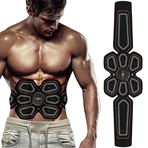 BLUE LOVE ABS Stimulator Muscle Toner Abdominal Toning Belt Workouts Portable EMS Training Home Office Fitness Equipment for Abdomen/Arm/Leg Training(USB Charging) - Thumbnail 7