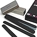 100/180 120/240 Combo Pack Nail File/Emery Board with 2 Piece Buffer Block Set - for Smooth and Shiny Nails - Home or Professional Manicure/Pedicure Kit