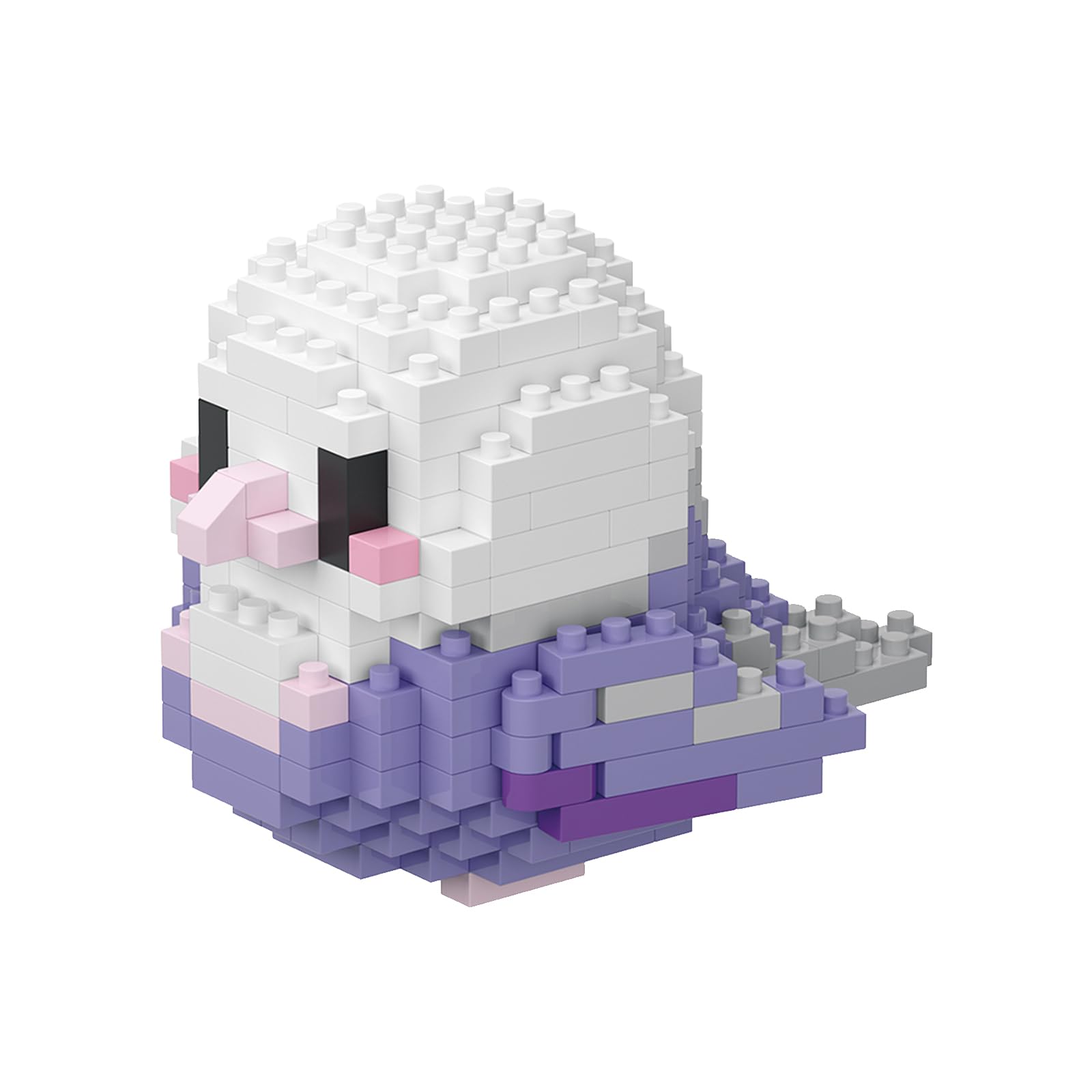 NOOLY Parrot Micro Building Bricks Kit Bird Thmed Blocks Set Decoration for Home and Office WKLJM-01 232Pcs (White and Purple) 8910