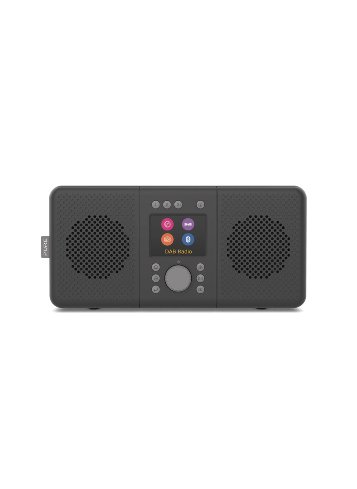 Pure ELAN CONNECT+ All-In One Internet Radio with Bluetooth 5.0 (DAB/DAB+ and FM, TFT Display, Preset Buttons Support, Music Streaming, Podcast, Battery Usage, USB), Charcoal