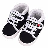 Voberry® Baby Infant Kid Boy Girl Soft Sole Canvas Sneaker Toddler Shoes (0~6 Month, Black)