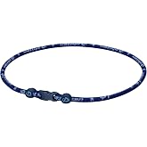 Phiten Titanium Necklace Star Star Necklace, Navy, 18 and #34;, 18 inches (XLTE2152)
