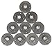 TSP Floor Flange Industrial Pipe 1/2-Inch Black Iron Flanges-1/2 DIY Furniture Decor 10 Pack Malleable Threaded Plumber Fitting-Perfect for Vintage Steampunk Lamps Shelving Plumbing, 1/2