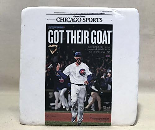 Cubs World Series Headline "GOT THEIR GOAT" Tumbled Marble Coaster