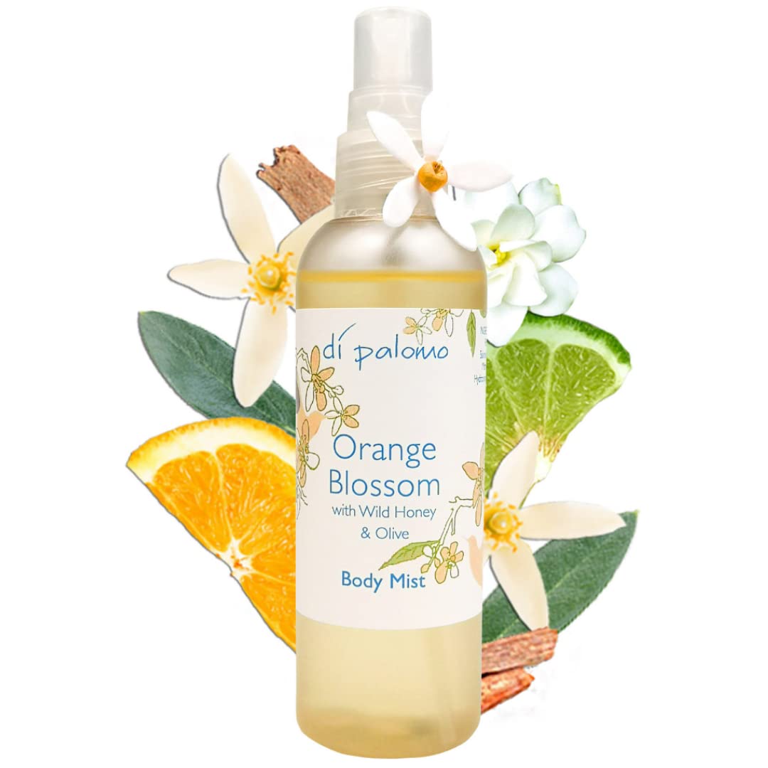 Di Palomo Orange Blossom & Honey Moisturising Body Spray 100ml. Body Mist for Women. Perfume with Skin Care. Fragrance Spray Ladies Perfume. Fragrance Gift