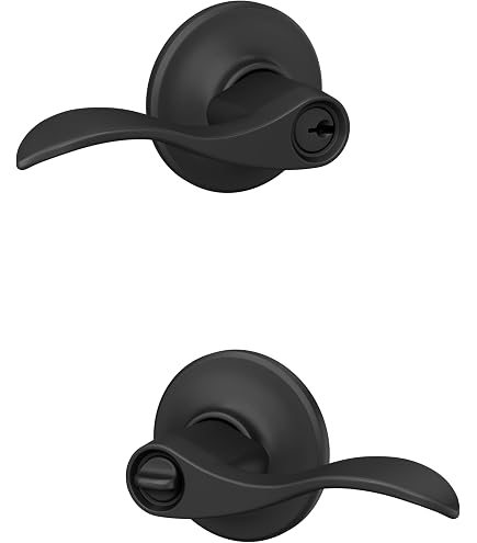 Schlage F51A ACC 622 Accent Door Lever, Keyed Entry Lock, Matte