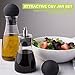 Eparé Olive Oil And Vinegar Dispenser Bottles - Set Of Two Large Capacity Cruets - Stainless Spout - Borosilicate Glass