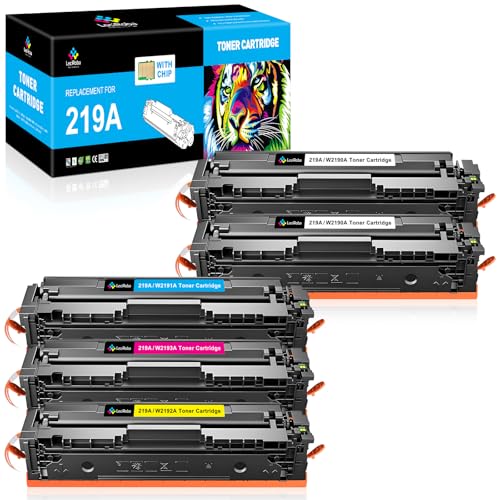 LeciRoba Toner 219A for HP W2190A for HP Color Laserjet Pro MFP 3302FDW 3302SDW 3302FDN 3302FDNG 3302FDWG 3302SDWG Color Laserjet Pro 3202DN 3202DW Printer (with Chip, Pack of 5)
