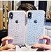 SUBESKING Compatible for iPhone Xs Max Case,Cute Crystal Clear Slim Fit 3D Diamond Pattern Soft TPU Anti-Scratch Shockproof Protective Phone Cover Cases for Women Girls(White)