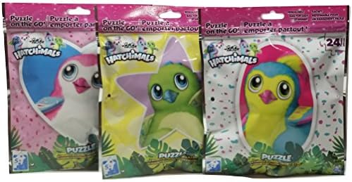 Hatchimals Assorted (3 pk) Jigsaw Puzzles in Resealable Bag:Hatchimals Gift Set Bundle(24 Piece Each)