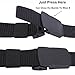 JasGood Mens Nylon 1.5in Width Adjustable Belt With Military Plastic Buckles,Black,120CM(47.2