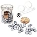 Sealing Wax Beads, Yoption about 120 Pieces Lucky Star Shape Sealing Wax Beads with 1 Piece Wax Melting Spoon and 2 Pieces Candles for Wax Seal Stamp (Silver)