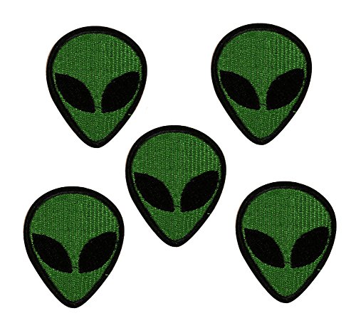 10 pcs Alien Patches Embroidered Iron on Badge Applique for Clothes Stickers (Alien)