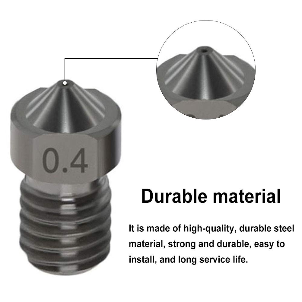 TUWEI 3PCS K1 Nozzle Kit, 3D Printer Hardened Steel Nozzles, M6 Thread High High Temperature Resistance Extruder Nozzles For K1, For Kobra, For Sovol