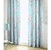 Blue Pink Rose Floral Pencil Pleat Lined Cotton Curtains Drapes 66