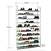 KIKIONLIFE Grey 5 8 10 Tiers Shoe Rack 25 40 50 Pairs Non-woven Fabric Shoe Tower Storage Organizer Cabinet (10 tiers)