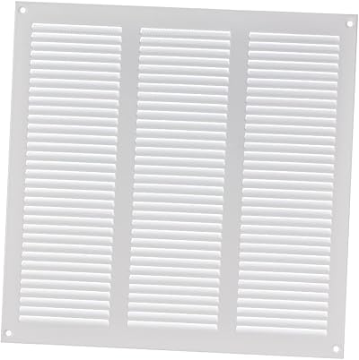 EUROPLAST 300x300mm White Metal Air Vent Grille With Insect Mesh