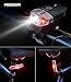 HODGSON Bike Lights Bicycle Lights Front and Back, USB Rechargeable Bike Light Set Super Bright Front and Rear Flashlight LED Headlight Taillight Splash-Proof Easy to Install (Black 2)