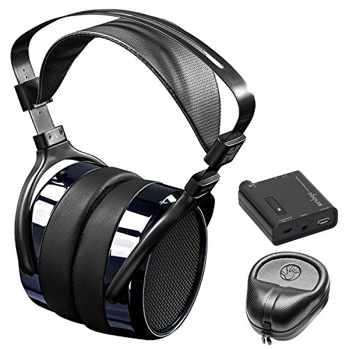 HIFIMAN HE400i Special Edition Over Ear Planar Magnetic Headphones w/Indigo Bass Boost Amplifier and Hard Case - (Dark Blue Chrome)