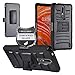 Eaglecell - Compatible with Nokia 3.1 Plus (Cricket Wireless) - Hybrid Case w/Stand/Belt Clip Holster - CV1 Black