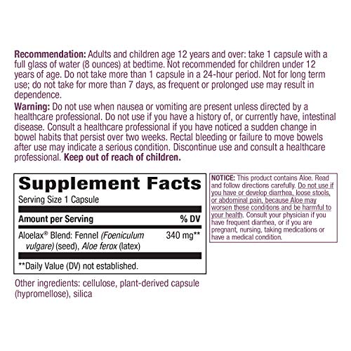 image for Nature's Way Aloelax with Fennel Seed for Occasional Constipation, 340
