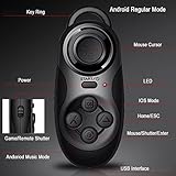 Shengsite VR BOX Remote Controller Wireless Bluetooth Gamepad Compatible with 3D VR Glasses Google Cardboard Selfie Camera Shutter Wireless Mouse Music Player iPhone iPad Ebook Tablet PC TV Black ¡­