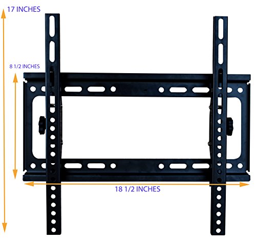 Royal Brands Adjustable Flat Panel Television Wall Mount | for Flat Screen TVs | Includes Built-in Level (Medium; 26" to 55") VESA 400 X 400