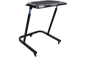 ThinkRider Adjustable Bike Desk - Rolling Laptop Cart for Stationary Bike or Trainer - Exercise While Working or Watching TV Standing Desk
