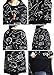 Minibee Women's Long Sleeve Dress Fashion Random Print Loose Tunics Tops with Pockets Style 5 Black