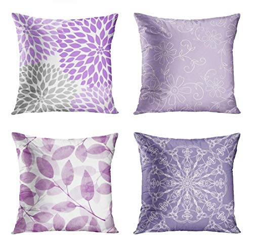 violet pillow covers