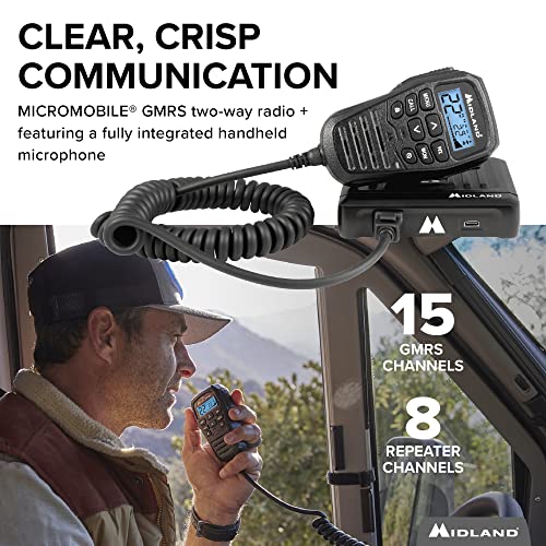 Midland MXT275 MicroMobile GMRS Radio 15 watts TwoWay Radio with