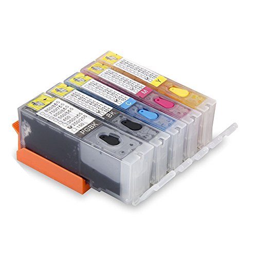 Aomya 5 Pack PGI-250 CLI-251 Refillable Ink Cartridge Full Ink with Auto Reset Chip Replacement for Canon Pixma IP8720 iX6820 MG7520 MG5500 MX922 MX920(1 PGBK, 1 Black, 1 Cyan, 1 Magenta, 1 Yellow) - Thumbnail 7